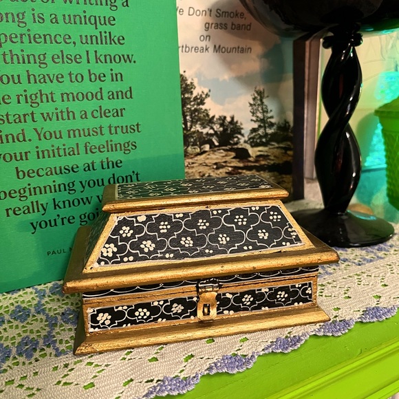 Vintage Other - VTG Wildwood Accents Hand-painted Wooden Tarot Deck Jewelry Trinket Box